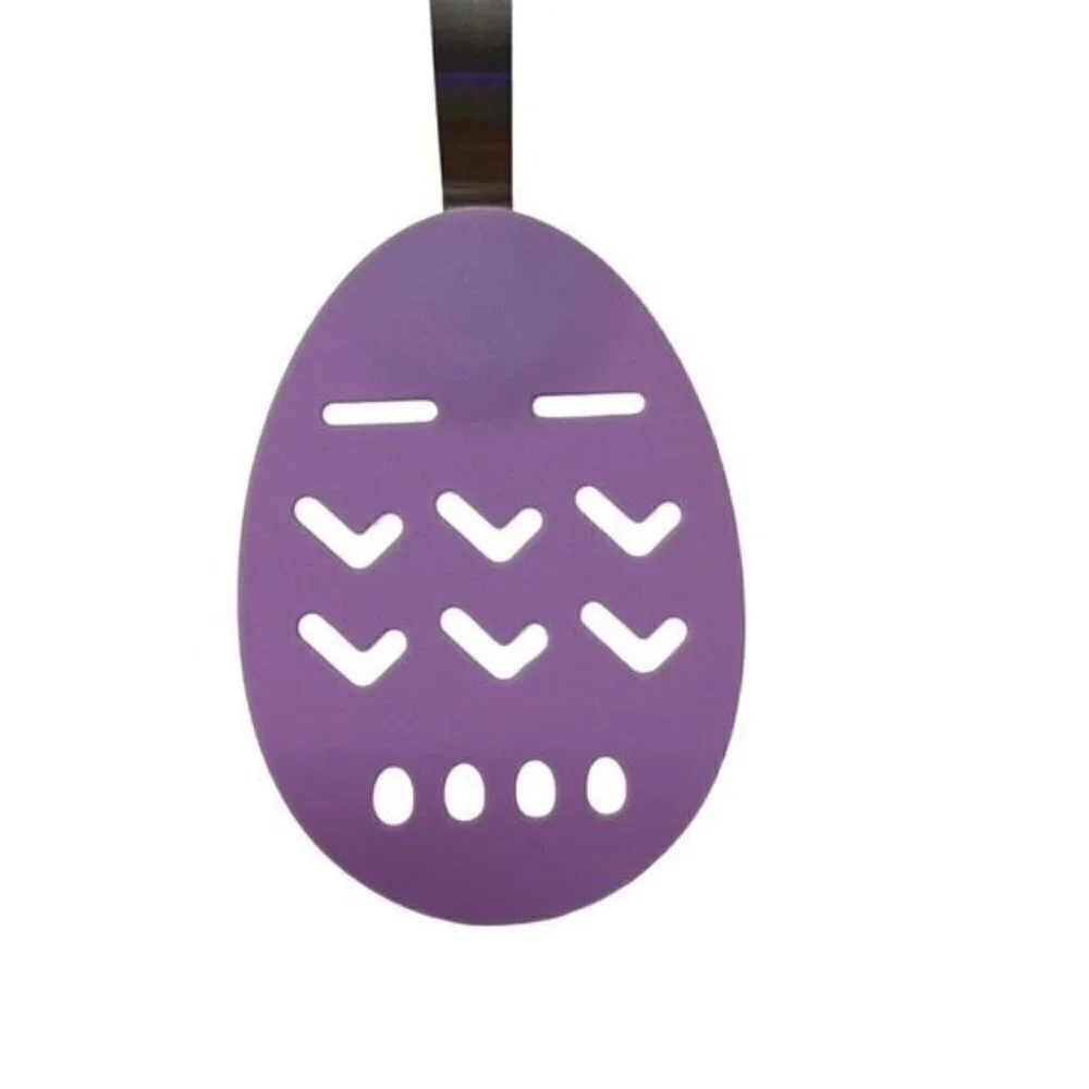 Wilton Easter Egg Shaped Spatula Purple Silicone Handle Springtime Baking